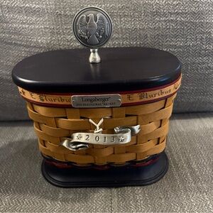 Longaberger  2013 Inaugural Basket Rare Collectible Basket W/ Lid, & Protector